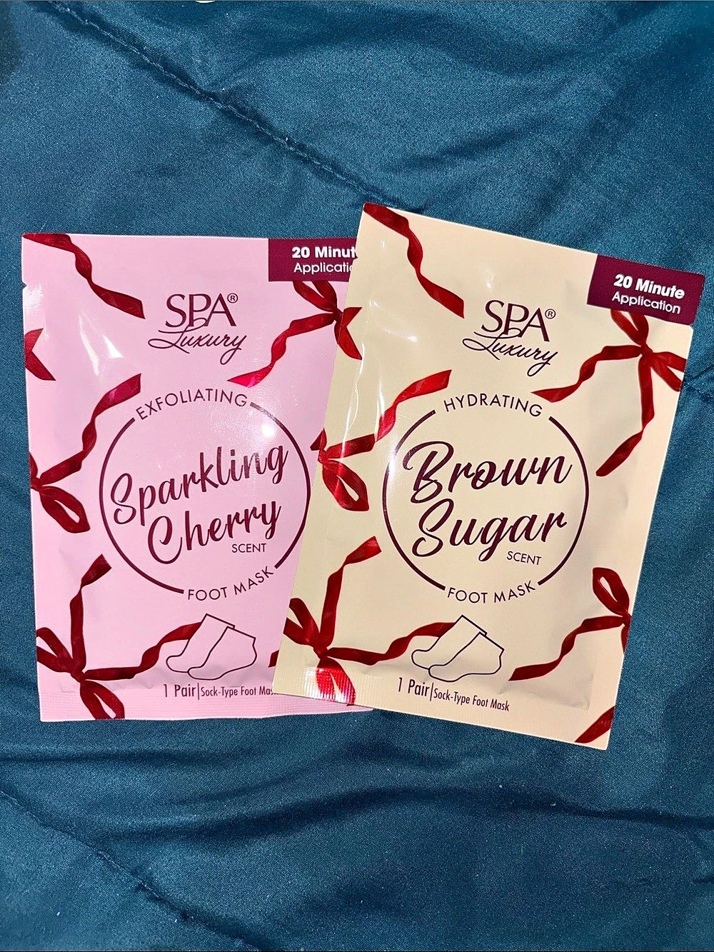 2 - SPA Luxury Sparkling Cherry & Brown Sugar Foot Mask Set Masks